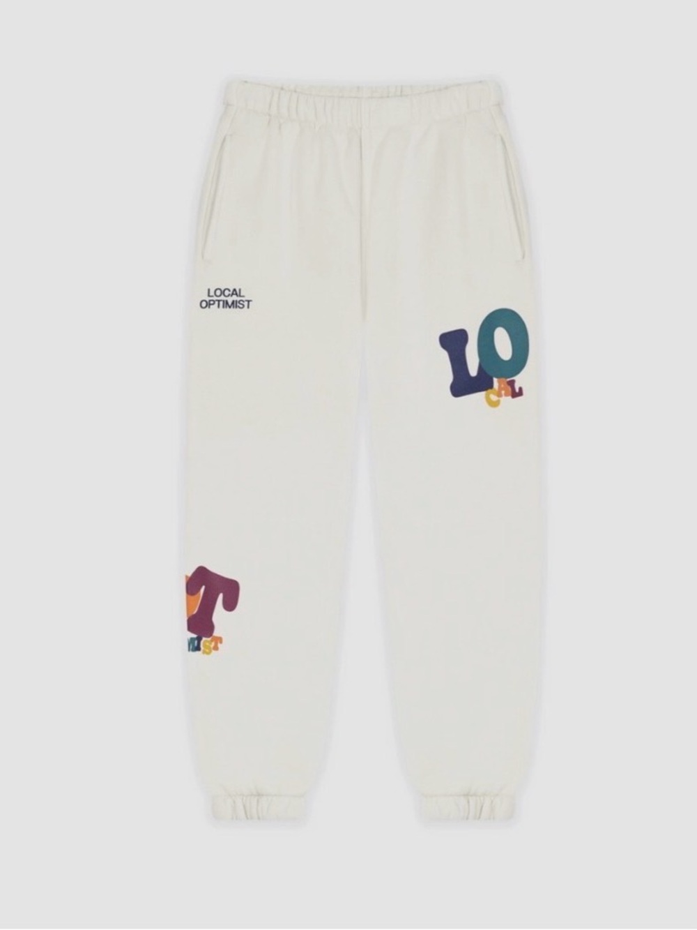 MADHAPPY LOCAL OPTOMIST SWEATPANTS WHITE/TOFU XL